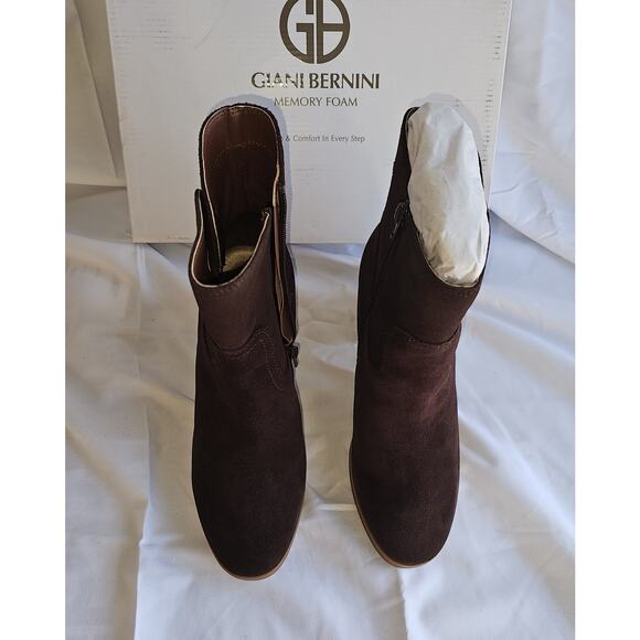 Giani Bernini Women's Olaa Memory Foam Block Heel Dress Booties - Cocoa - Picture 2 of 6